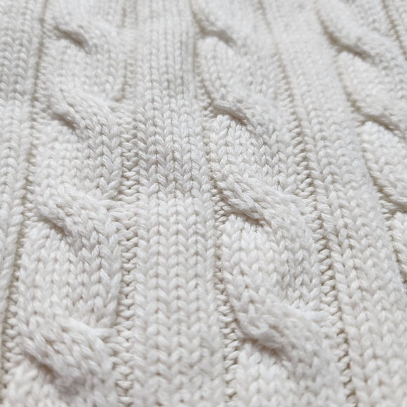 L.L. Bean Women's Cable Knit Sweater - Cream - Picture 9 of 11